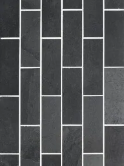 Black Gray Slate Subway Backsplash Tile BA1070 6