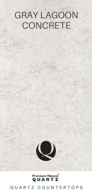 Premium Natural Quartz Gray Lagoon Concrete