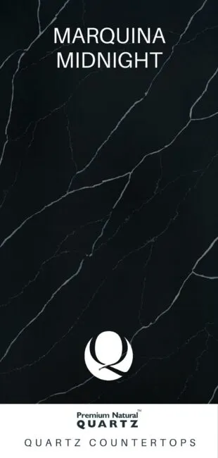 Premium Natural Quartz Marquina Midnight