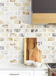 Multi Color Marble Backsplash Tile Brown Colors BA6330