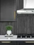 Long Black Slate Modern Kitchen Backsplash Tile BA1081