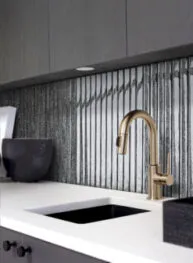 Shimmery Black Glass Modern Backsplash Tile BA8021 2