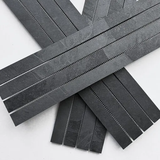 Long Black Slate Modern Kitchen Backsplash Tile BA1081 6