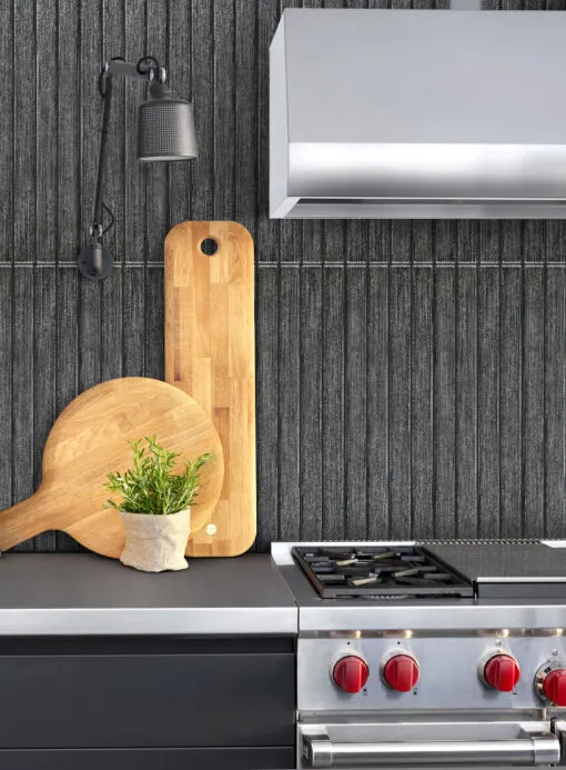 Shimmery Black Glass Modern Backsplash Tile BA8021 2