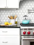Black color Countertop with Backsplash Tile BA6317