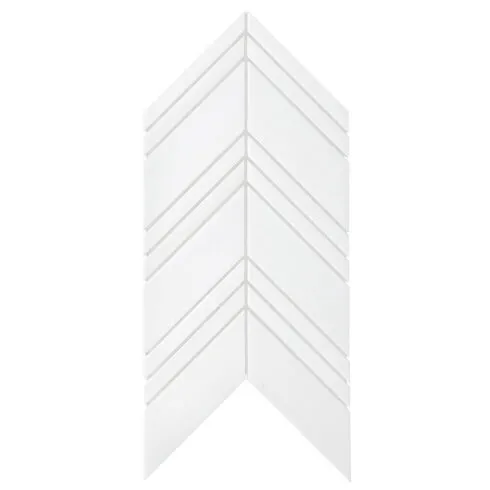 Large White Chevron Marble Backsplash Mosaic Tile BA6301 11