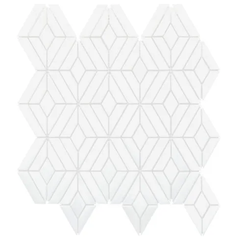 White Modern Marble Backsplash Mosaic Tile BA6307 11