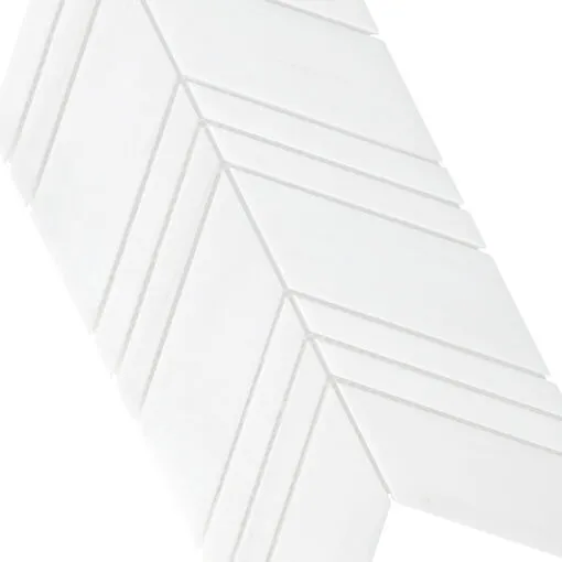 Large White Chevron Marble Backsplash Mosaic Tile BA6301 9