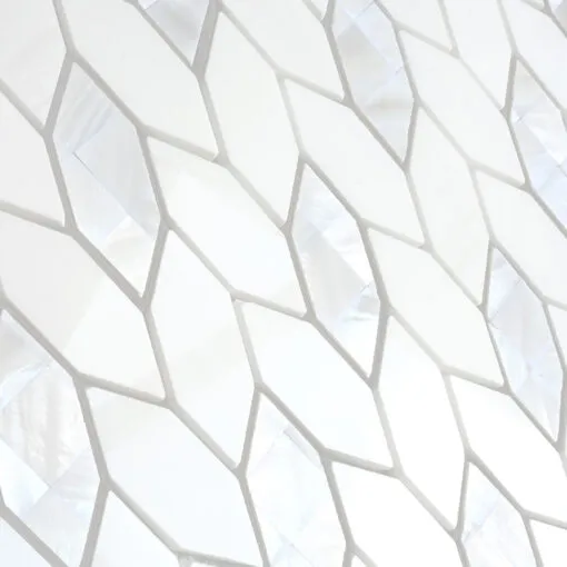 Luxury White Mother of Pearl Marble Backsplash Tile BA7005 7