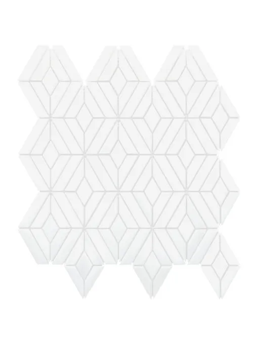 White Modern Marble Backsplash Mosaic Tile BA6307 7