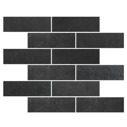 BBlack Gray Slate Subway Backsplash Tile BA1070