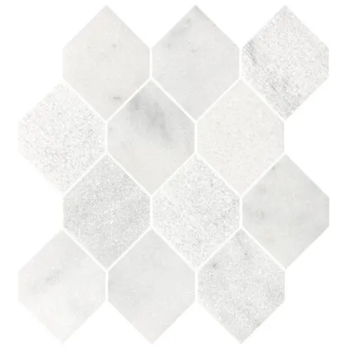 White Geometric Marble Backsplash Tile BA630112