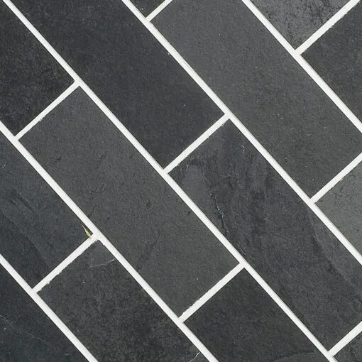Black Gray Slate Subway Backsplash Tile BA1070 4