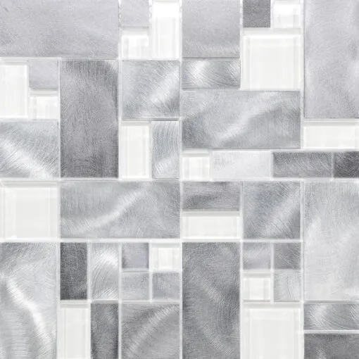 Modern Glass Metal Mosaic BA1118