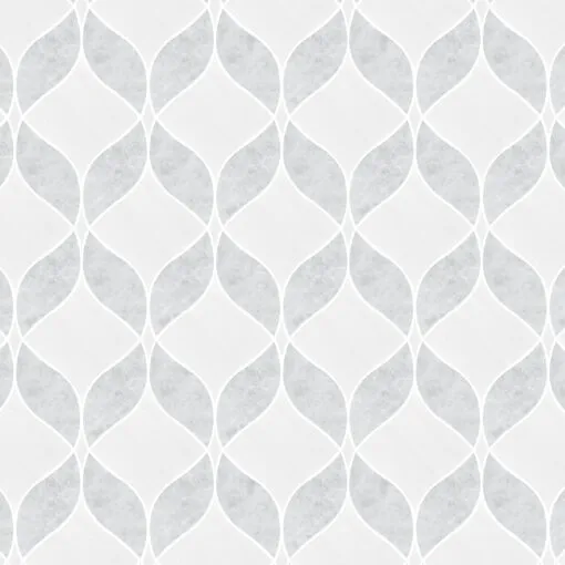 White Gray Waterjet Mosaic Kitchen Backsplash Tile BA6317 9