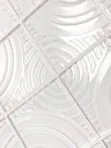 White glass mosaic backsplash pattern design BA64001 5