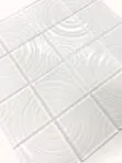 White glass mosaic backsplash pattern design BA64001 7