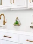 White kitchen glass backsplash tile countertop