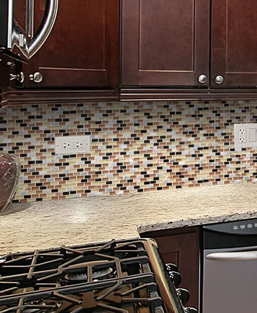 Brown and Gray Glass, Shell, & Slate Tile - BA1182 - Image 2