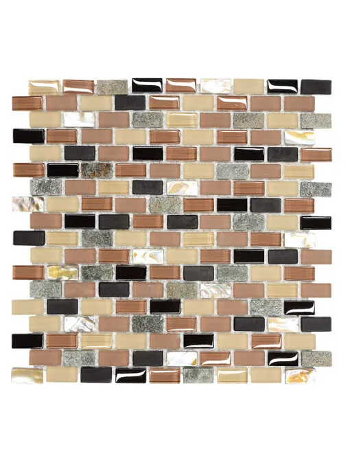 Brown and Gray Glass, Shell, & Slate Tile - BA1182 - Image 4