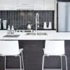 black subway backsplash tile ideas kitchen countertops