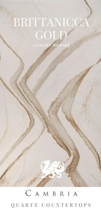 Cambria Quartz Countertop Color Brittanicca Gold #cambria #cambriacolor #cambriacolors #cambriacountertop #cambriakitchen #cambriacolors #cambriacountertop #cambriaidea #quartzcountertop #quartzcolors