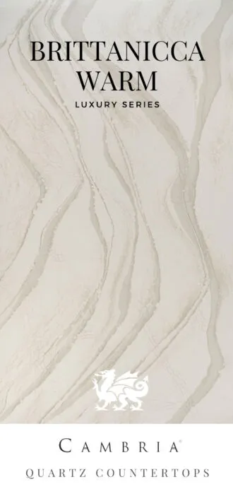 Cambria Quartz Countertop Color Brittanicca Warm #cambria #cambriacolor #cambriacolors #cambriacountertop #cambriakitchen #cambriacolors #cambriacountertop #cambriaidea #quartzcountertop #quartzcolors