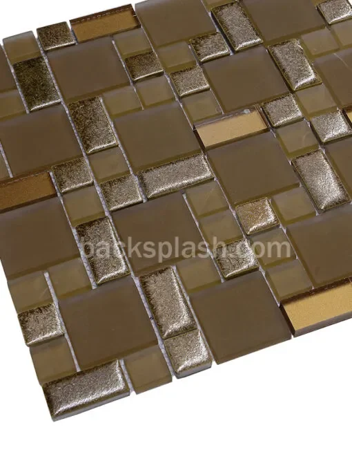 Brown Bronze Color Glass Ceramic Kitchen Backsplash Tile - BA1102 - Image 2