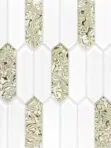 Glass Green Pearl Picket Backsplash Tile BA6710 9