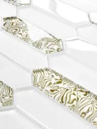 Glass Green Pearl Picket Backsplash Tile BA6710 1