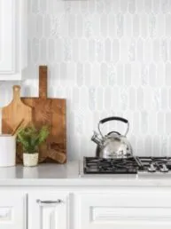 Glass Sparkle Pearl Picket Backsplash Tile BA6709