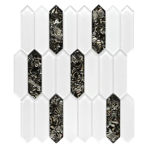Glass Brown Pearl Picket Backsplash Tile BA6708 9