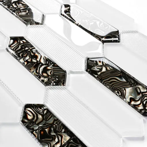 Glass Brown Pearl Picket Backsplash Tile BA6708 8