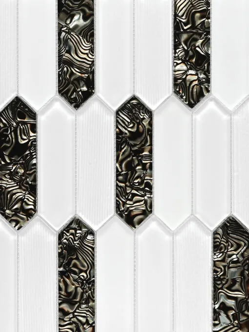 Glass Brown Pearl Picket Backsplash Tile BA6708 5