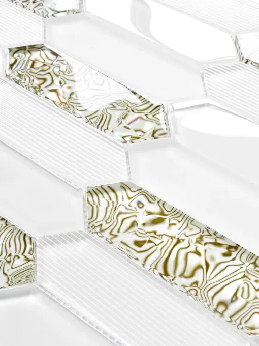 Glass Green Pearl Picket Backsplash Tile BA6710 1