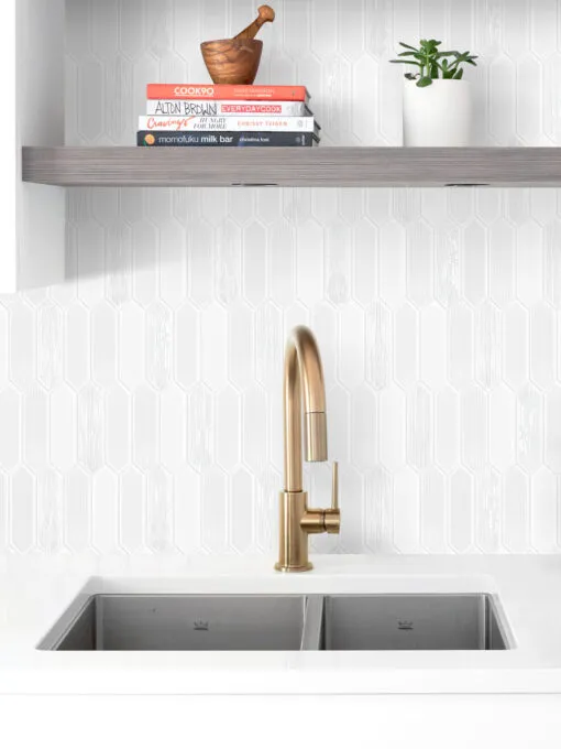 Glass Pearl Picket Backsplash Tile BA6701