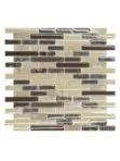 Beige Brown Crackle Glass Kitchen Backsplash Tile