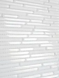 Modern White Thin Glass and Mosaic Backsplash tile BA1164 3