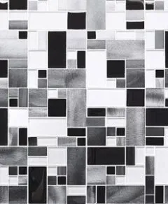 Modern Mixed Glass Metal Backsplash Tile BA1120