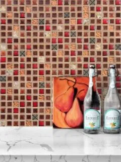 BA1105 Red Glass Backsplash Tiles