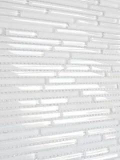 Modern White Thin Glass and Mosaic Backsplash tile BA1164 3