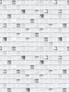 White Gray Glass Metal Kitchen Backsplash BA1183