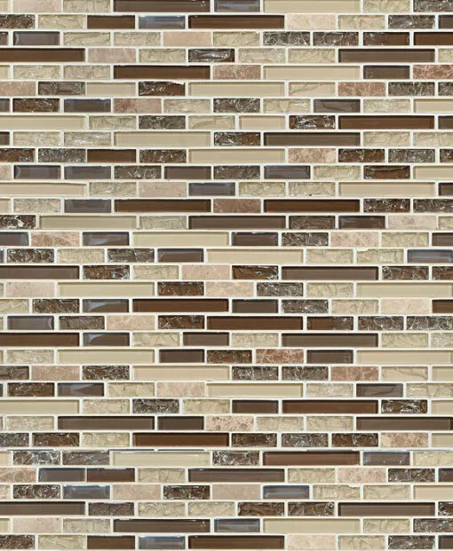 Beige Brown Crackle Glass Kitchen Backsplash Tile