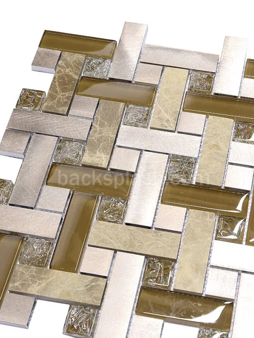 Modern Brown Marble Mixed Kitchen Backsplash Tile - BA1127 - Image 10