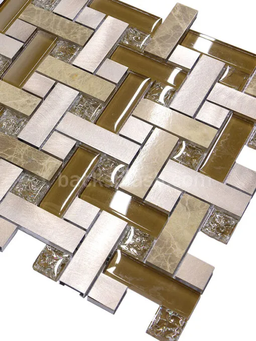 Modern Brown Marble Mixed Kitchen Backsplash Tile - BA1127 - Image 9