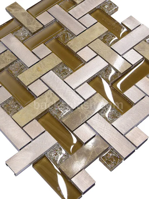 Modern Brown Marble Mixed Kitchen Backsplash Tile - BA1127 - Image 8