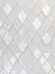 White Glass Shell Diamond Backsplash Tile BA6706 3