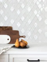 White Glass Shell Pearl Diamond Backsplash Tile BA6706