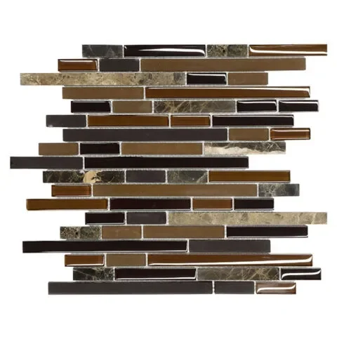 Beautiful Brown Beige Glass Marble Backsplash Tile BA1201