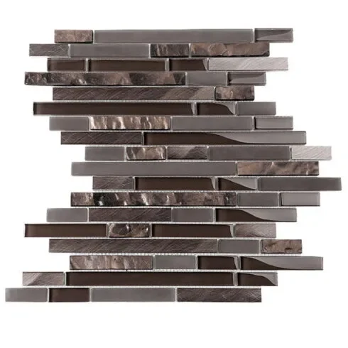 Brown Color Glass Metal Kitchen Backsplash for Modern Movement BA1129